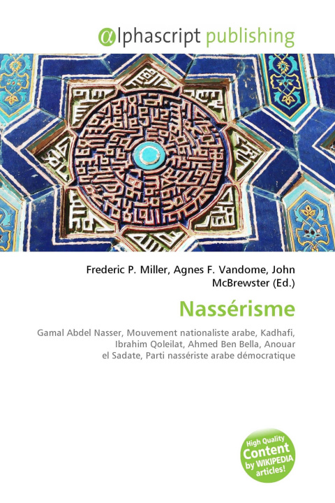 Kniha Nassérisme Agnes F. Vandome