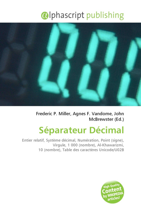 Kniha Séparateur Décimal Agnes F. Vandome