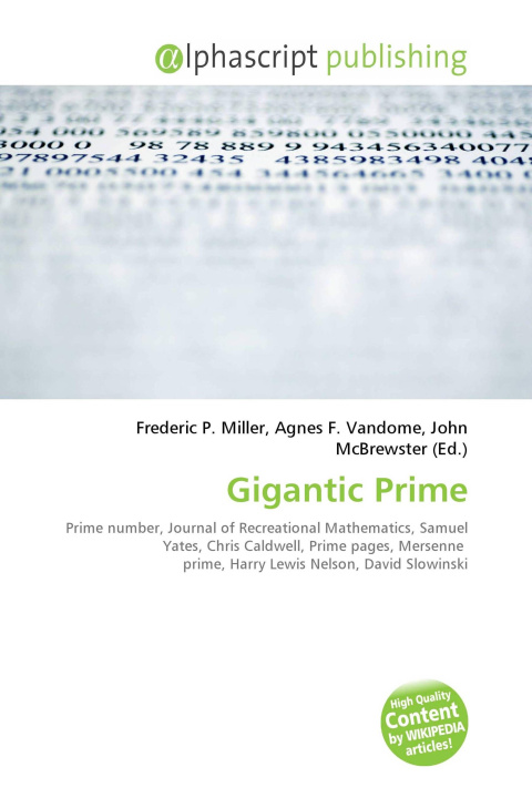 Könyv Gigantic Prime Agnes F. Vandome