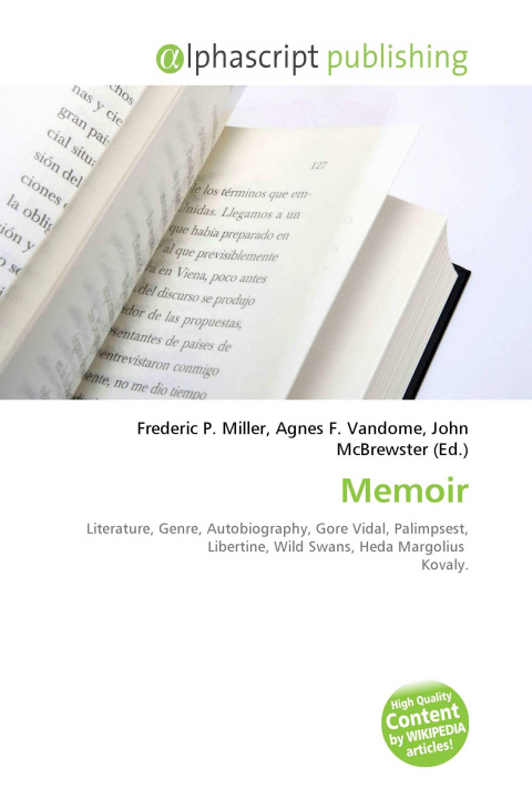 Kniha Memoir Agnes F. Vandome