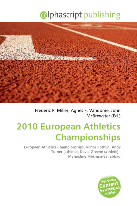 Knjiga 2010 European Athletics Championships Agnes F. Vandome