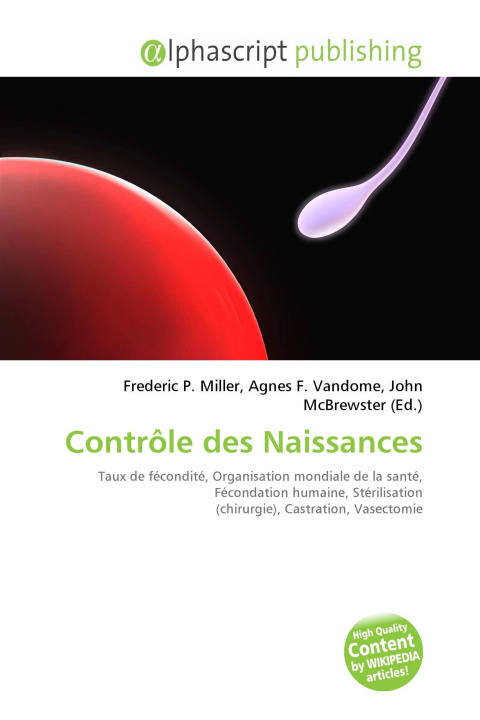 Kniha Contrôle des Naissances Agnes F. Vandome