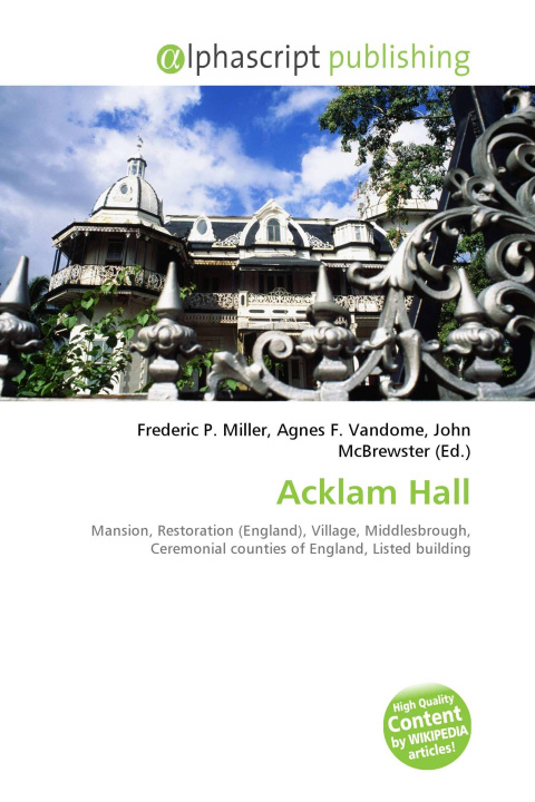 Kniha Acklam Hall Agnes F. Vandome
