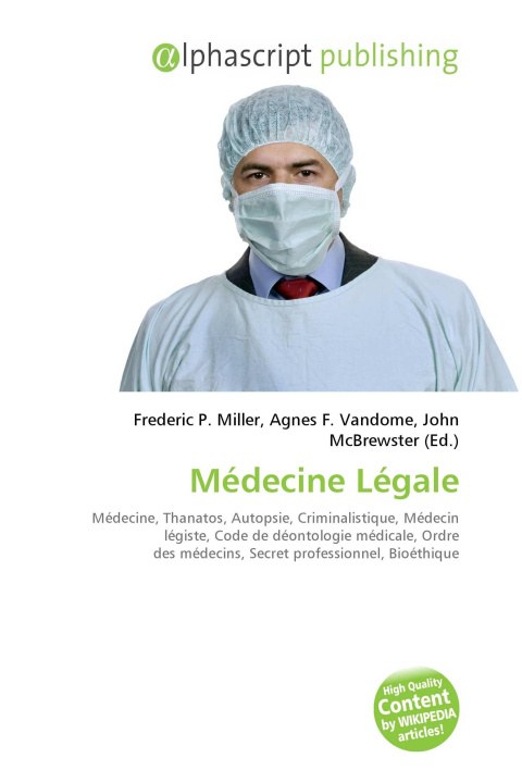 Kniha Médecine Légale Agnes F. Vandome