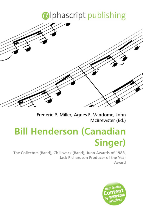 Kniha Bill Henderson (Canadian Singer) Agnes F. Vandome