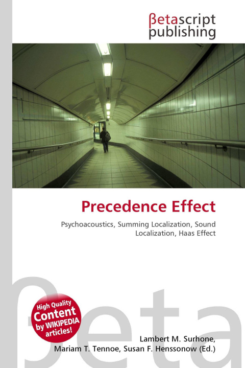 Kniha Precedence Effect Mariam T. Tennoe