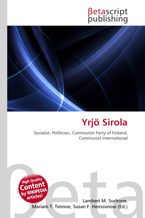 Knjiga Yrjö Sirola Mariam T. Tennoe