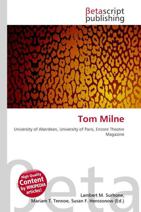 Knjiga Tom Milne Mariam T. Tennoe
