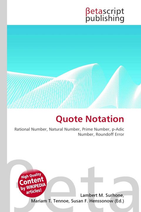 Könyv Quote Notation Mariam T. Tennoe