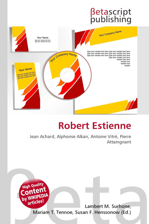 Kniha Robert Estienne Mariam T. Tennoe