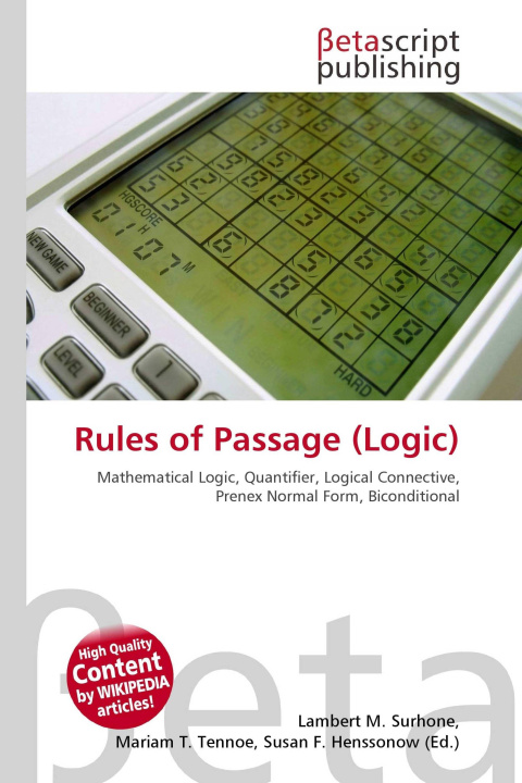Knjiga Rules of Passage (Logic) Mariam T. Tennoe