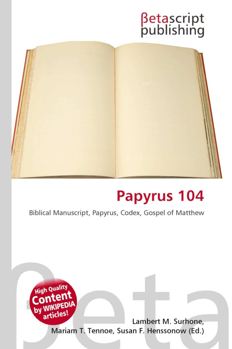 Knjiga Papyrus 104 Mariam T. Tennoe