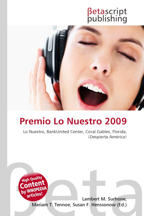 Kniha Premio Lo Nuestro 2009 Mariam T. Tennoe
