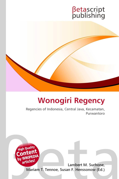 Kniha Wonogiri Regency Mariam T. Tennoe