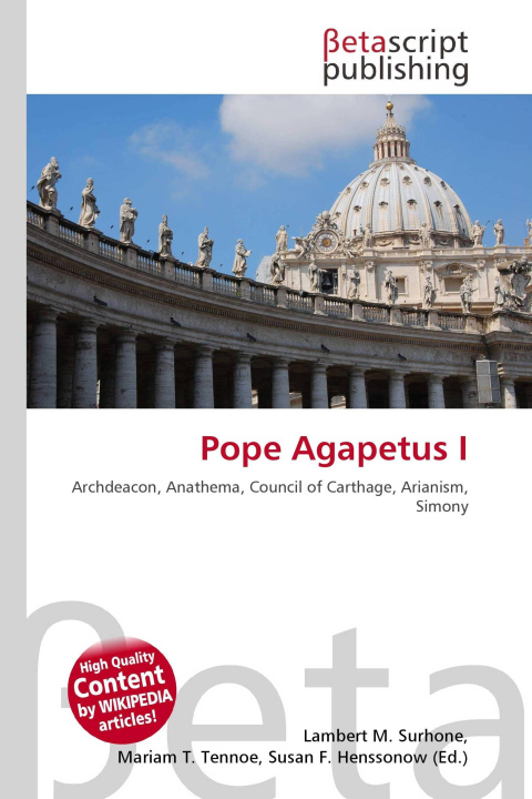 Kniha Pope Agapetus I Mariam T. Tennoe