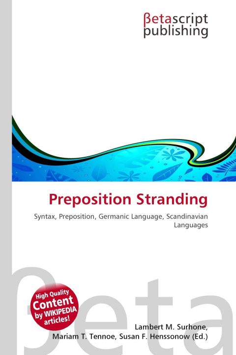 Kniha Preposition Stranding Mariam T. Tennoe
