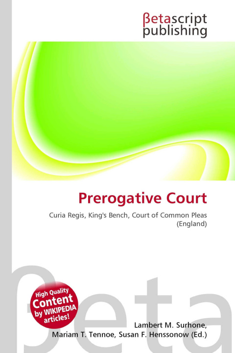 Kniha Prerogative Court Mariam T. Tennoe