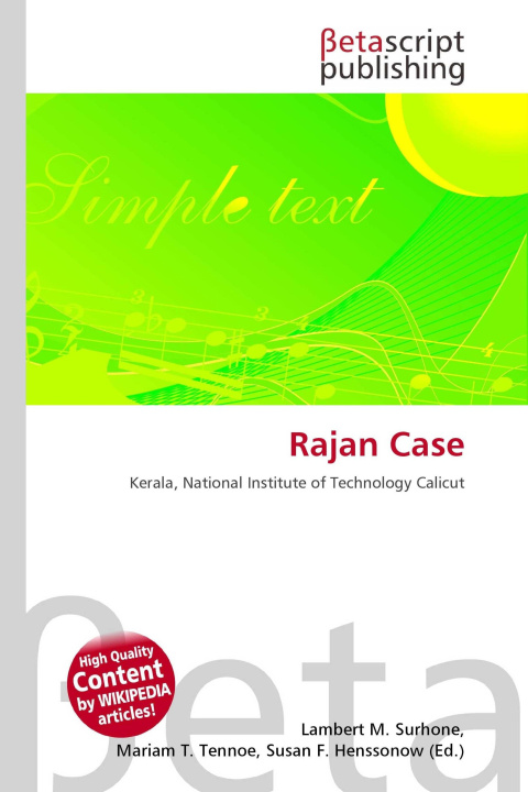 Kniha Rajan Case Mariam T. Tennoe
