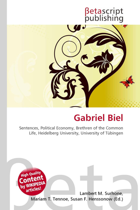 Kniha Gabriel Biel Mariam T. Tennoe