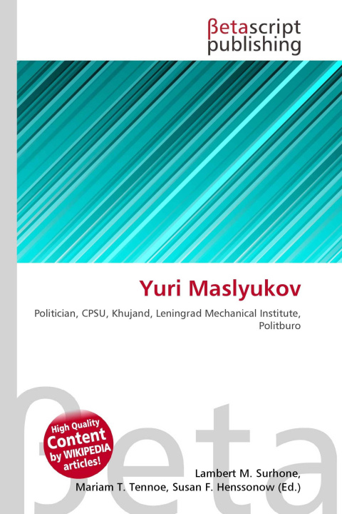 Knjiga Yuri Maslyukov Mariam T. Tennoe