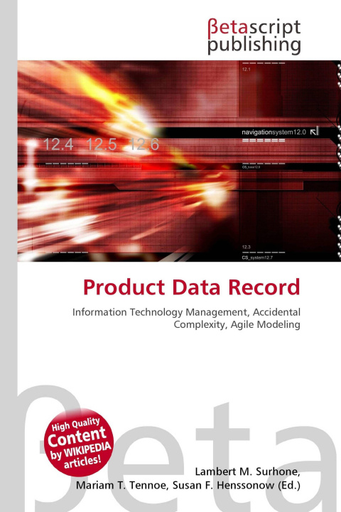 Kniha Product Data Record Mariam T. Tennoe