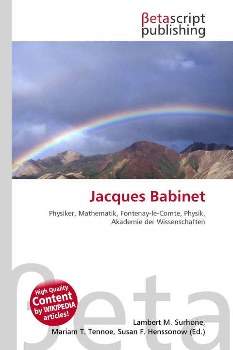 Kniha Jacques Babinet Mariam T. Tennoe