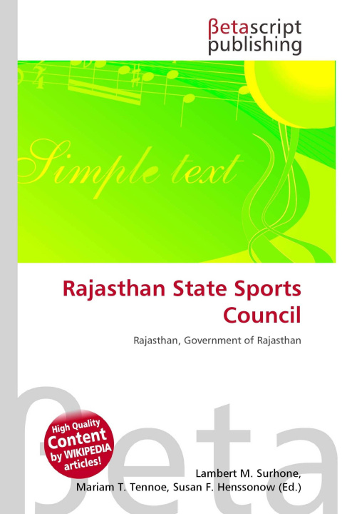 Kniha Rajasthan State Sports Council Mariam T. Tennoe