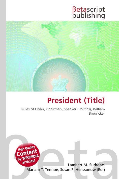 Kniha President (Title) Mariam T. Tennoe
