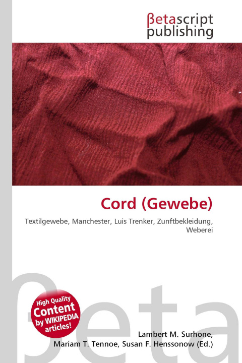 Knjiga Cord (Gewebe) Mariam T. Tennoe