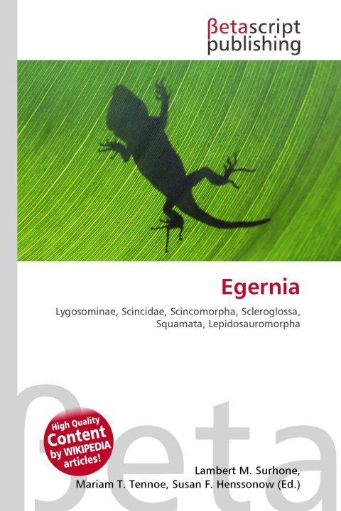 Kniha Egernia Mariam T. Tennoe