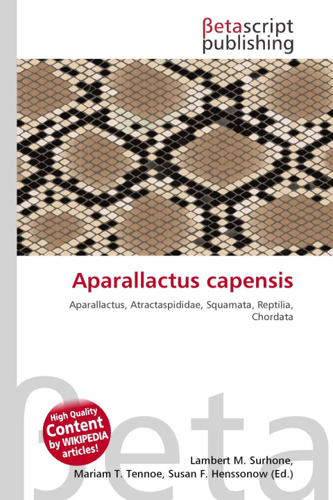 Kniha Aparallactus capensis Mariam T. Tennoe