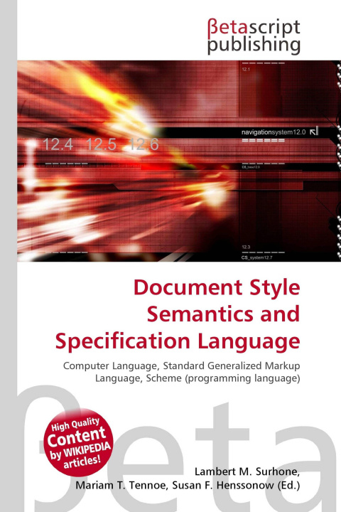 Könyv Document Style Semantics and Specification Language Mariam T. Tennoe
