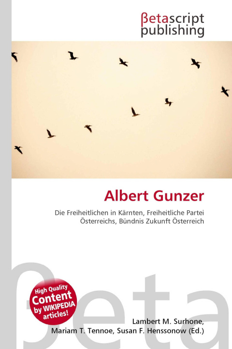Kniha Albert Gunzer Mariam T. Tennoe
