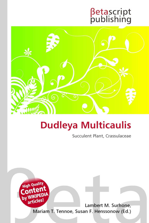 Kniha Dudleya Multicaulis Mariam T. Tennoe