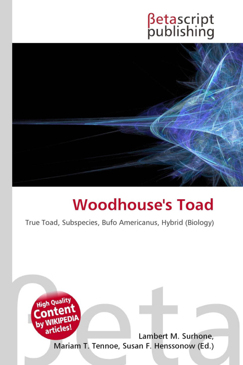 Kniha Woodhouse's Toad Mariam T. Tennoe