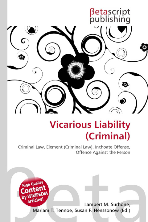 Kniha Vicarious Liability (Criminal) Mariam T. Tennoe