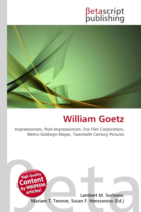 Kniha William Goetz Mariam T. Tennoe