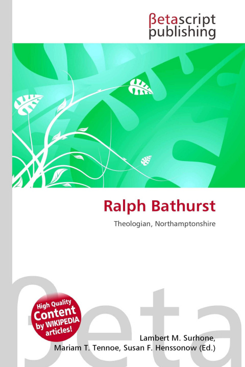 Kniha Ralph Bathurst Mariam T. Tennoe
