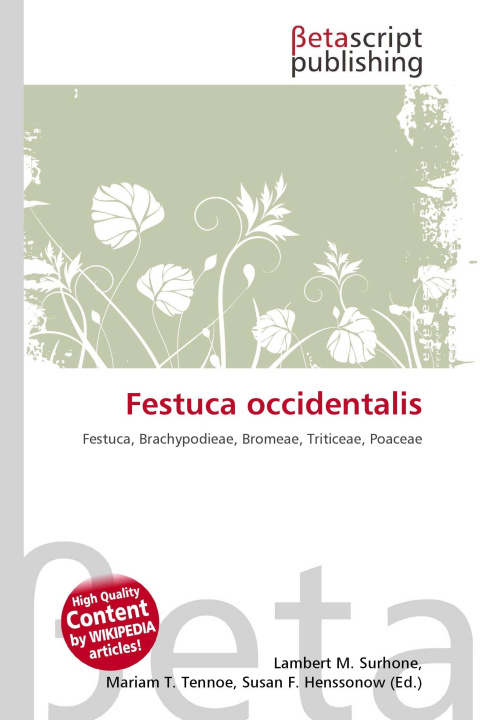Knjiga Festuca occidentalis Mariam T. Tennoe