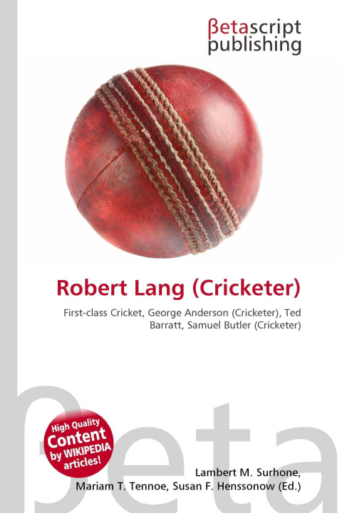 Knjiga Robert Lang (Cricketer) Mariam T. Tennoe