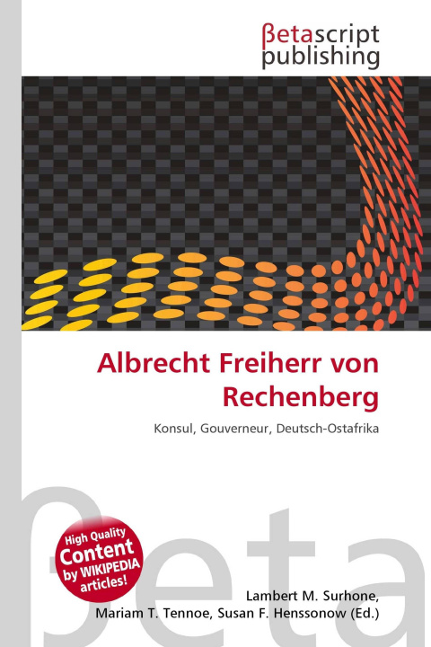 Kniha Albrecht Freiherr von Rechenberg Mariam T. Tennoe