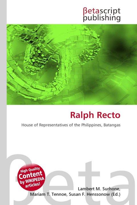 Kniha Ralph Recto Mariam T. Tennoe