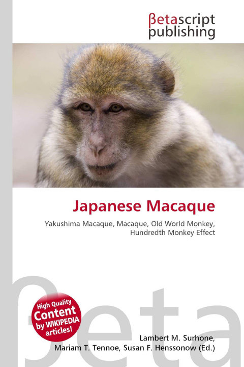 Kniha Japanese Macaque Mariam T. Tennoe