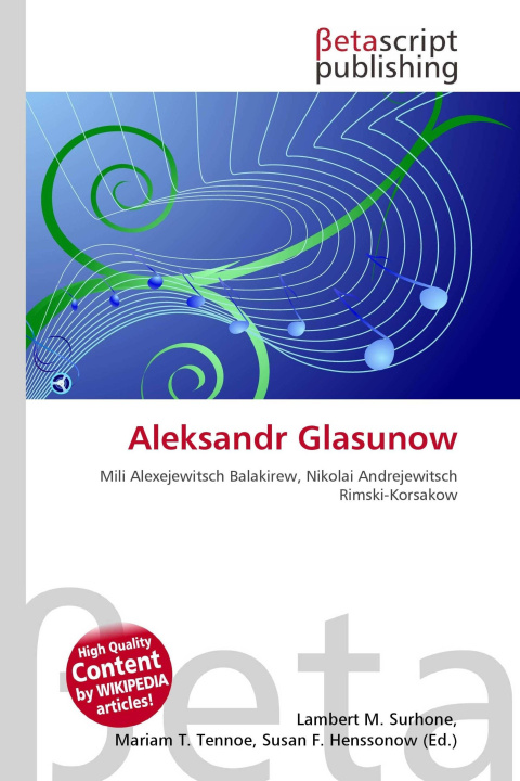Kniha Aleksandr Glasunow Mariam T. Tennoe