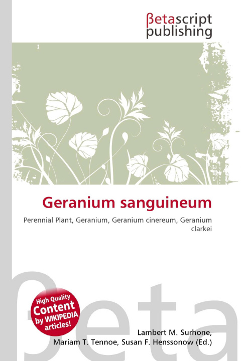 Kniha Geranium sanguineum Mariam T. Tennoe