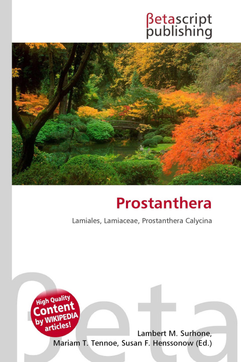 Kniha Prostanthera Mariam T. Tennoe