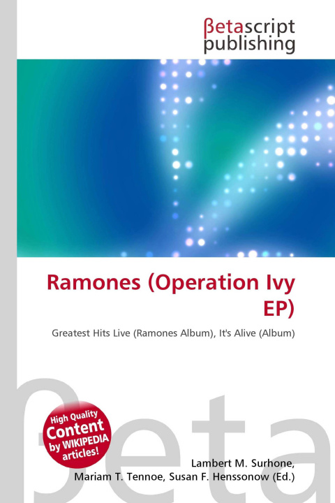 Knjiga Ramones (Operation Ivy EP) Mariam T. Tennoe