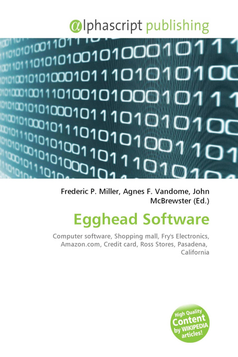 Könyv Egghead Software Agnes F. Vandome