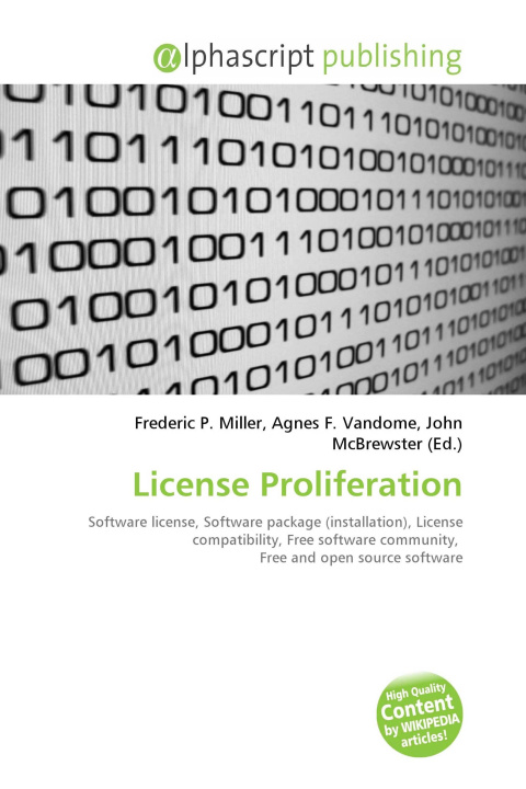 Kniha License Proliferation Agnes F. Vandome