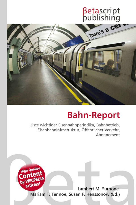 Kniha Bahn-Report Mariam T. Tennoe